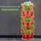 Strawberry Planter Pot Stackable Flowerpots Plants Seedling Holder (Red) Newly