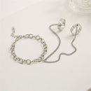 Fashion Hand Strap Pulsera Jewelry Punk Bracelet Ring Bangle Wrist Chain