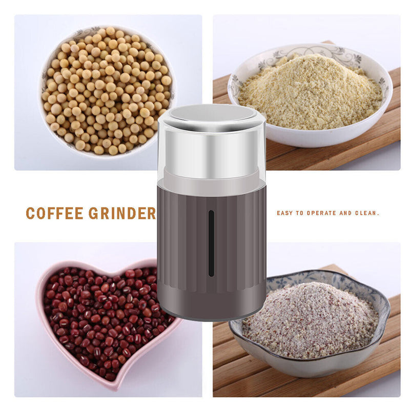 Electric Multigrain Coffee Bean Grinder Nut Spice Grinding Machine (Brown) Newly
