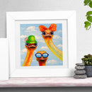 Oil Paint by Numbers Ostrich Canvas Artwork Living Room Picture Decoration
