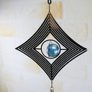 DIY Rotating Wind Chime Novelty Metal Hanging Sculpture Wind Chime Bell (D)