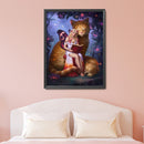 Cat Elf Full Diamond Painting DIY 5D Round Drill Rhinestones Wall Picture