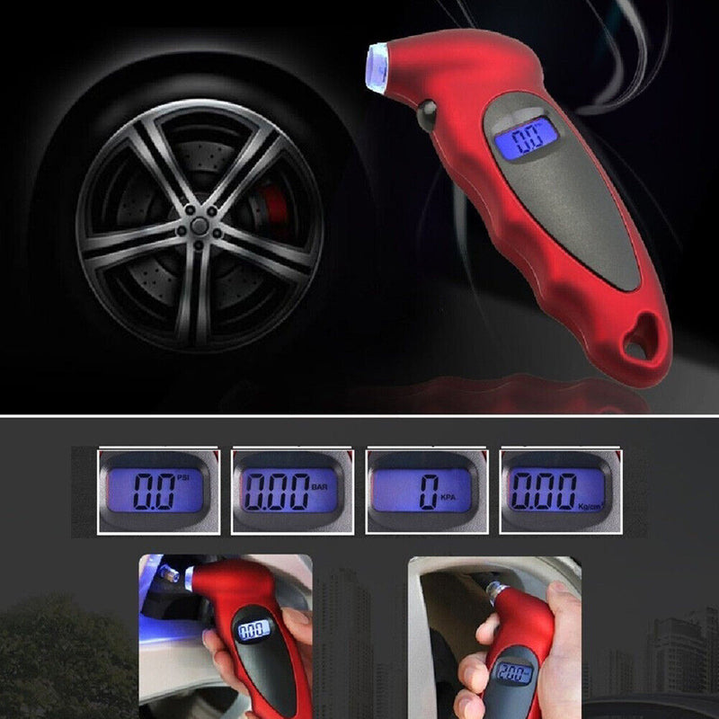 High Precision Digital Tire Tyre Pressure Gauge 150 PSI with Non Slip Grip