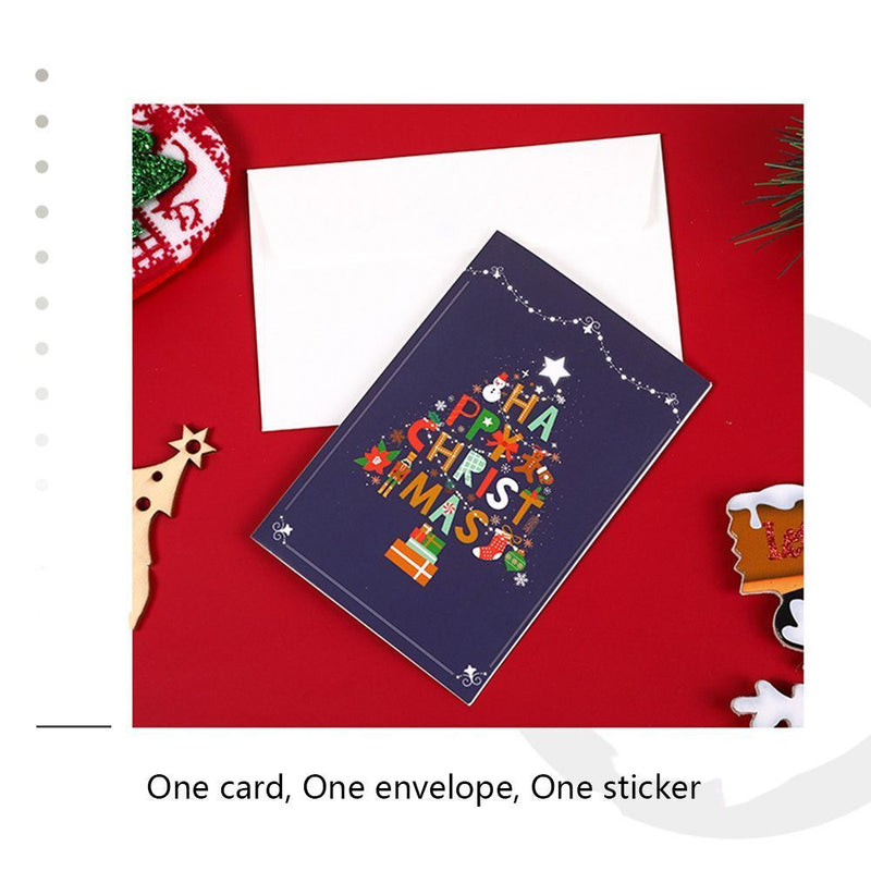 Design Christmas Greeting Card Thank You Cards Xmas Supplies with Envelope