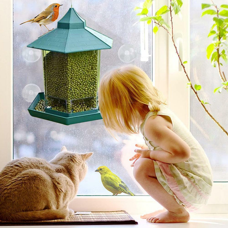 Plastic Waterproof Hanging Wild Bird Feeder Feeding Garden Yard Outdoor hot.