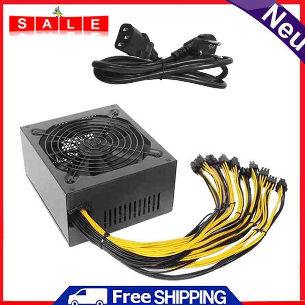 ATX 12V 2000W Desktop Computer Mining Power Supply 10x6 Pin for ETH BTC Miner