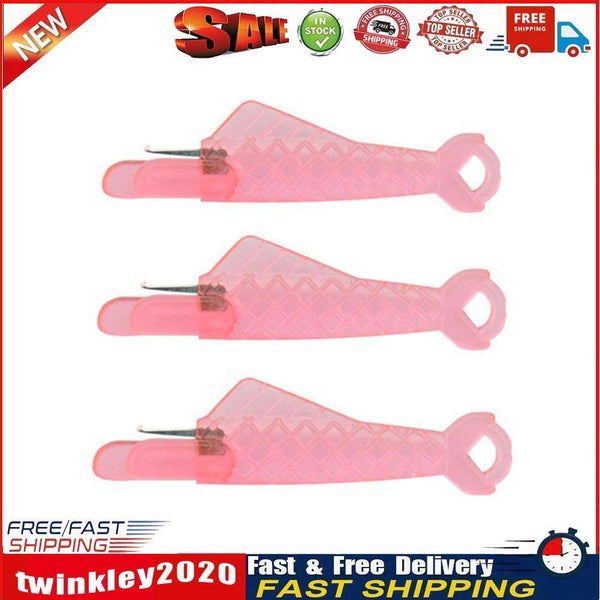 3pcs Fish Type Auto Needle Threader Plastic Quick Needle Inserter (Pink) Newly