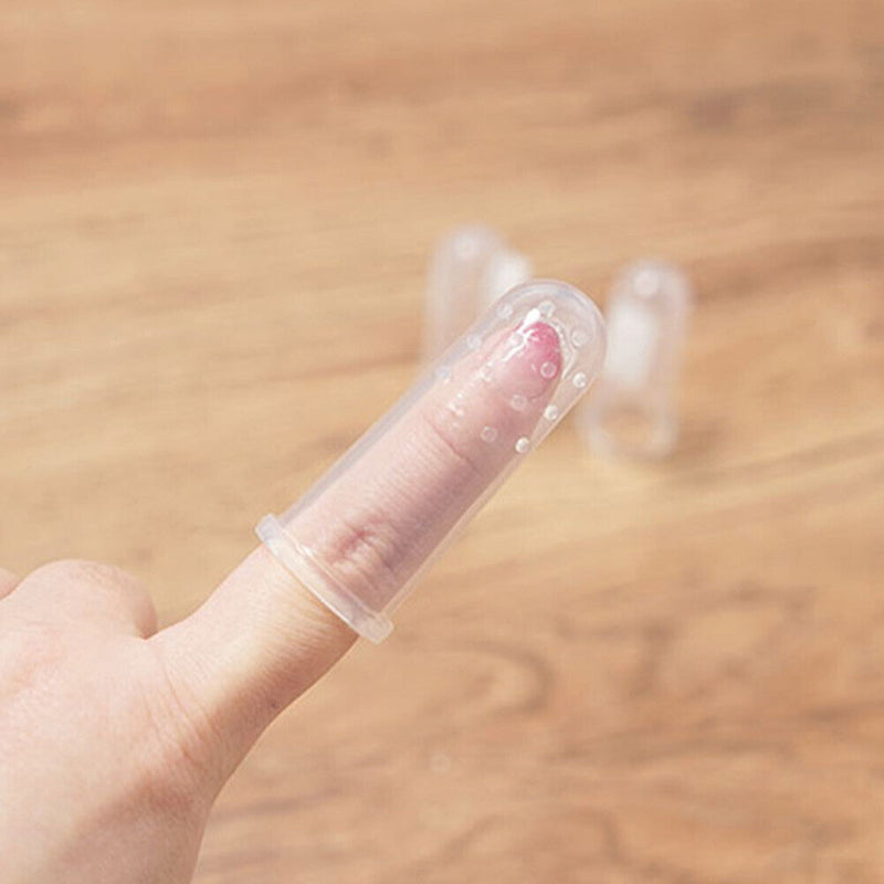 Pet Toothbrush Silicone Puppy Cat Finger Brush Bad Breath Cleaning Tools Newly