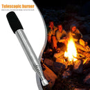 Blow Fire Tube Outdoor Camping Cooking Retractable Mouth Blowpipe (Black)