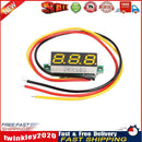 DC 0-100V 3 Wires Mini Gauge Voltage Meter Voltmeter LED Display (Yellow) Newly