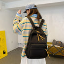 #A Nylon Backpack Boys Girls School Bookbag Student Solid Color Back Packs Mochi