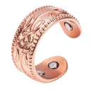 Flower Magnetic Rings Adjustable Open Ring Women Minimalist Health Energy Rings