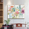 Multi-color Flower Oil Paint By Numbers Kit DIY Acrylic Painting on Canvas Cr