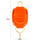 5x Fishing Line Stopper Baitcasting Reel Wire Holder Buckle Keeper (Orange)
