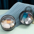 Plastic Portable Storage Bag Zipper Box Round PVC Cosmetic Bag Makeup Pouch