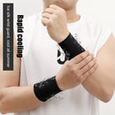 Elastic Wristband Summer Ice Silk Sport Cycling Wrist Brace (Black 8cm) Newly