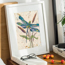 Dragonfly on Plant Diamond Painting Kit 5D DIY Full Round Drill Picture Drawing