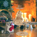 Snowman Santa Candle Holder Metal Lighting Candlestick Christmas Party Decor