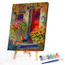Backyard Flower Oil Paint By Numbers DIY Wall Art Craft Coloring Drawing for Kid