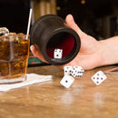 PU Leather Trumpet Flannel Dice Cup Bar Party KTV Entertainment Game with D