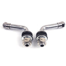 4PCS 90 Degree Angle Bolt-in Tubeless Chrome Plated Metal Tire Valve Shafts L-Shaped
