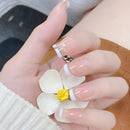 Full Cover Nails Nails Tips French White Side False Nails Short Nail with Drill