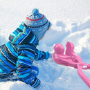 Snowball Maker Tool Duck Shape Snow Ball Tongs Clip with Handle (Pink)