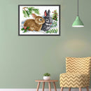 11CT Partial Embroidery Counted DIY Lucky Rabbit Cross Stitch Canvas Kit Newly