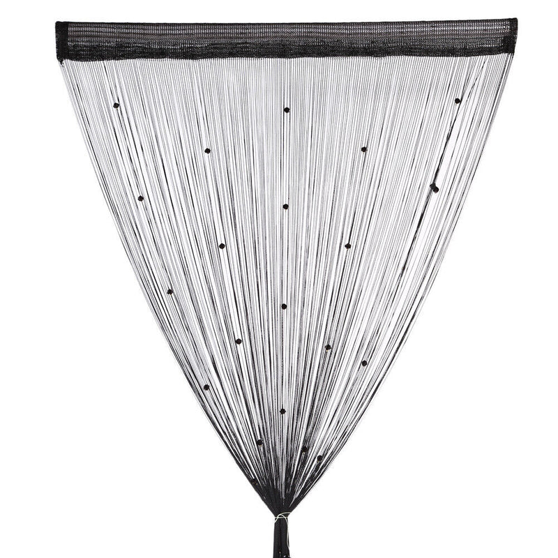 Decorative String Curtain Beads Wall Panel Fringe Room Door Window Black