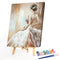 Frameless Oil Paint By Numbers Girl Back DIY Canvas Picture Kits (X720)