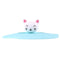 Claer Torx Silicone Cup Cover Leak Proof Cartoon Lid (Pink Blue Cat Head)
