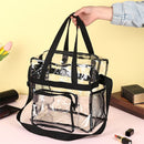 Travel Clear Bag Transparent Tote Bag Stadium Approved Adjustable Strap