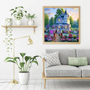 DIY Paint By Number Kit Villa Garden Landscape No Frame Home Art Decoration