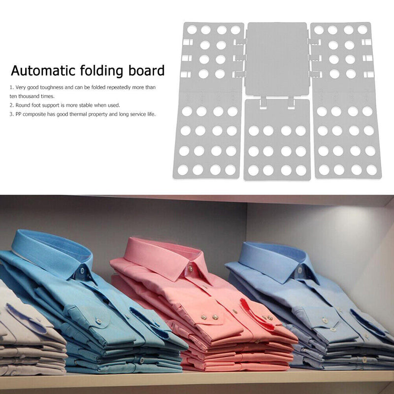 Plastic Garment Folding Board Adjustable Shirts Laundry Clothes Holder for Ho