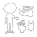 4pcs DIY Cute Girl Metal Cutting Die Scrapbook Emboss Stencils Crafts Decor