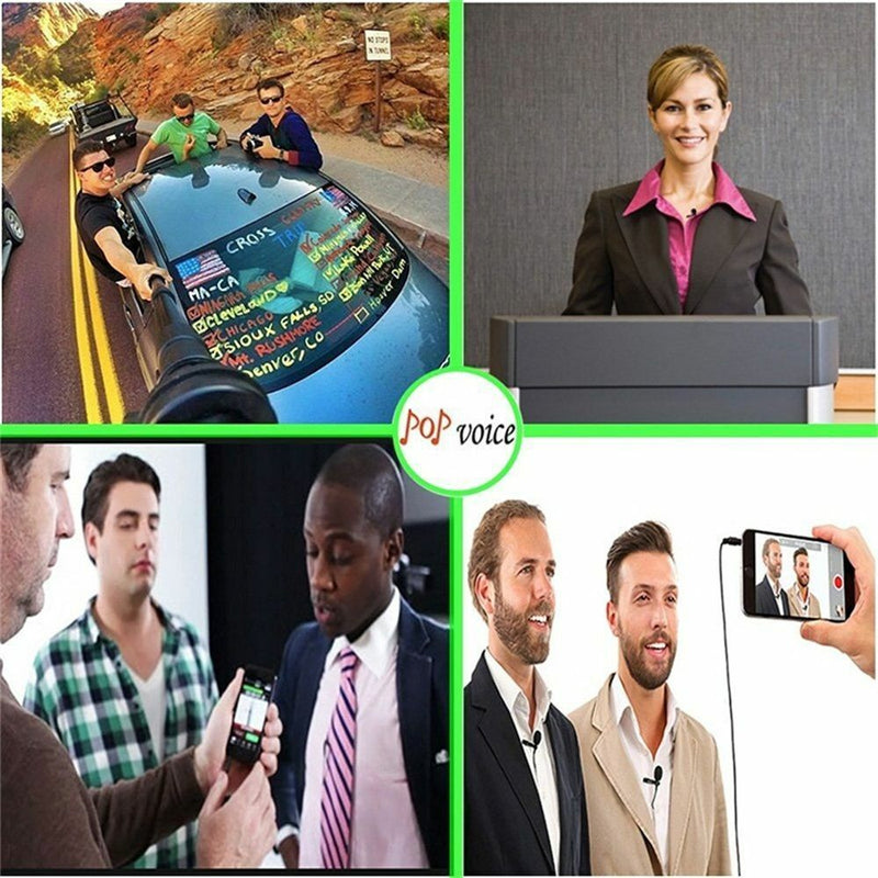 Wired Microphones Clip On Lapel Handsfree Lavalier Mic For Phone PC Recording