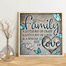 Full Embroidery Stamped Family Letters DIY Cross Stitch Kit 11CT Needlework Sets