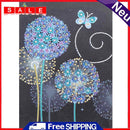 Special Shaped Rhinestone Picture 5D DIY Dandelion Diamond Painting Wall Decor