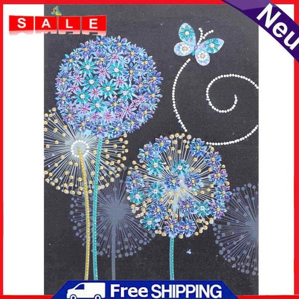 Special Shaped Rhinestone Picture 5D DIY Dandelion Diamond Painting Wall Decor