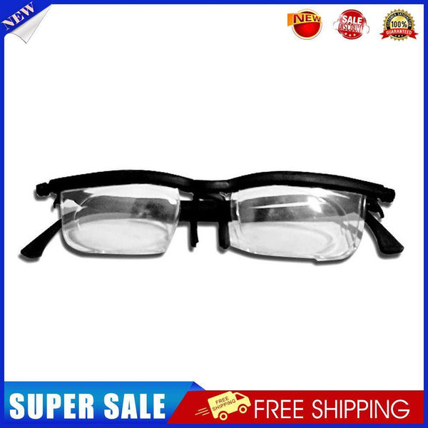 Dial Adjustable Glasses Variable Focus for Reading Distance Vision Eyeglass