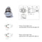 Car RV Boat Bell Horn 12V Auto Reset Blue LED Push Button Momentary Switch