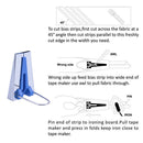 DIY Hand Sewing Accessory Bias Tape Makers 4 size 6mm 12mm 18mm 25mm(25mm) Newly