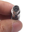 Mini XLR 3 Pin Male to Mini XLR 4 Pin Female Microphone Audio Connector Ada