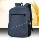 USB Charging Laptop Backpacks Women Men Business School Bags (Dark Blue)