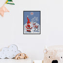 Santa and Elk 14CT Counted Embroidery DIY Full Cross Stitch Handmade Cotton Art