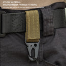 Outdoor Carabiner Keychain Nylon Hanging Webbing Buckle MOLLE Hook (Khaki) Newly
