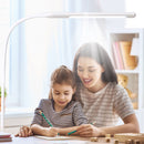 LED Desk Lamp - Flexible Swing Arm Desk Night Light with Clamp - 12W White