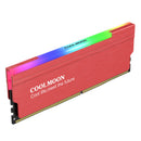 COOLMOON CR-D134S ARGB RAM Heatsink Heat Spreader Cooler for Desktop (Red) Newly