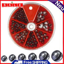 106pcs 7-Size Open Bite Lead Round Fishing Sinkers Weights Set Fishing Tackles
