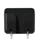 Sticky Wall Phone Charging Rack w/ Hook Remote Control Storage Box (Black) Newly